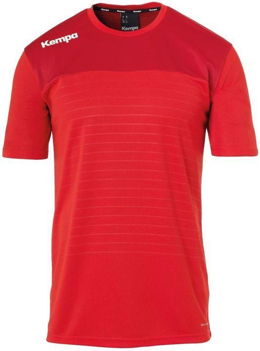 Kempa Emotion 2.0 Shirt Korte Mouw Rood-Chili Rood Maat M