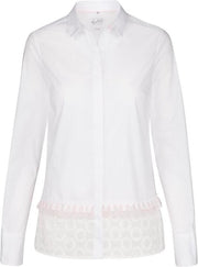 Bymi Frangipani overhemd bloes wit -mt.40