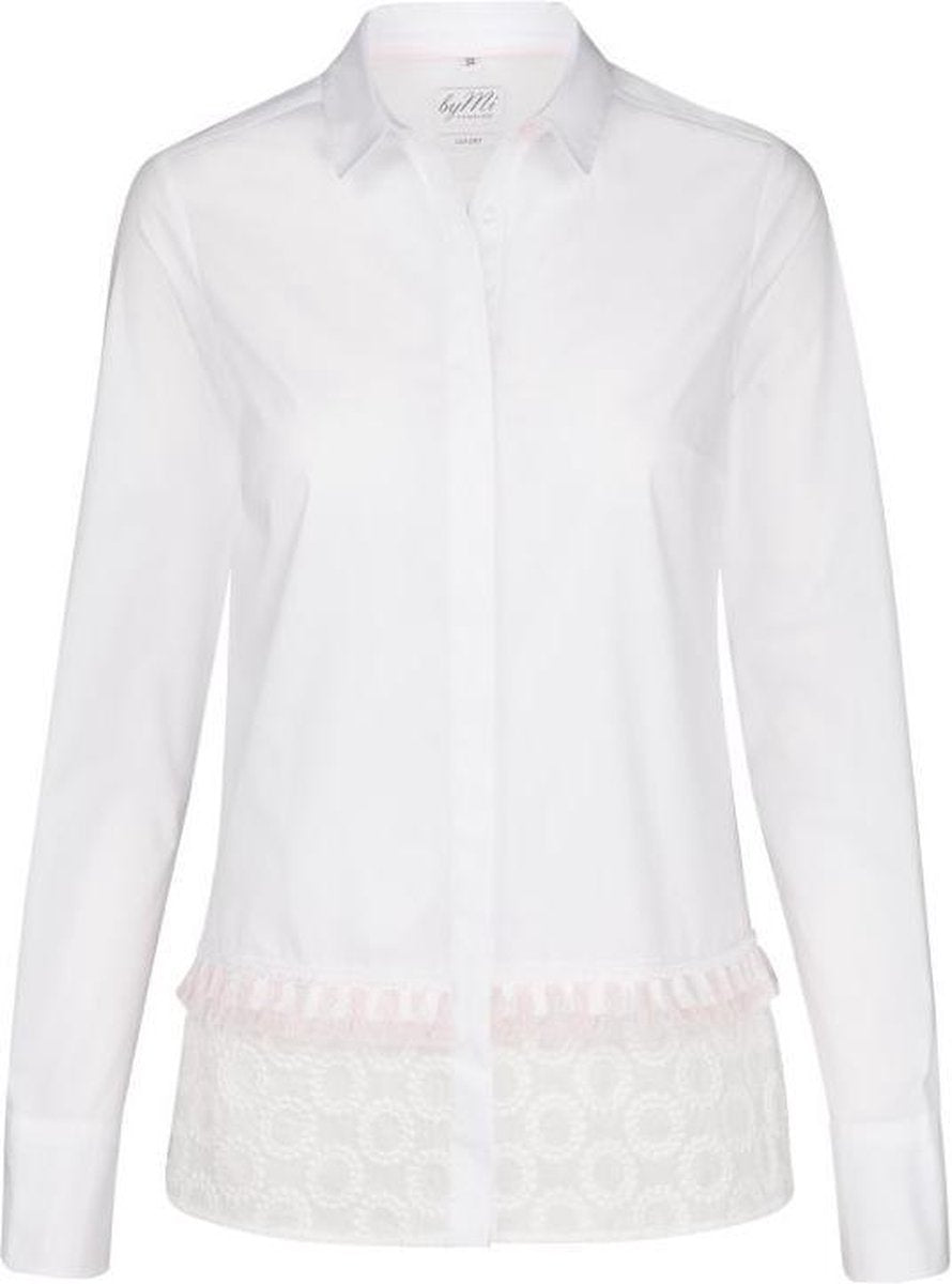 Bymi Frangipani overhemd bloes wit -mt.40