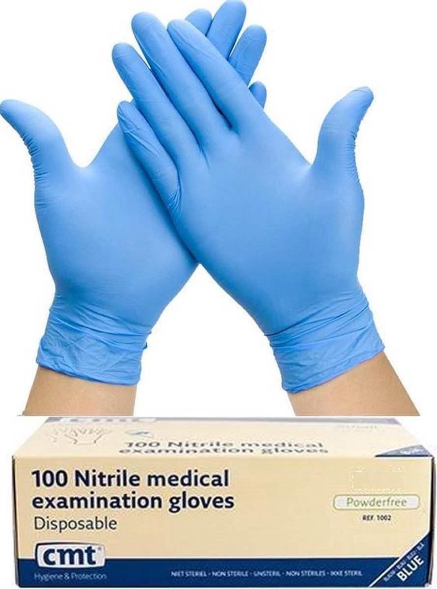CMT Protection & Hygiene  100 st. Nitril  Ongepoederd wegwerphandschoenen maat XL - Hygiene en bescherming - Disposable examination gloves