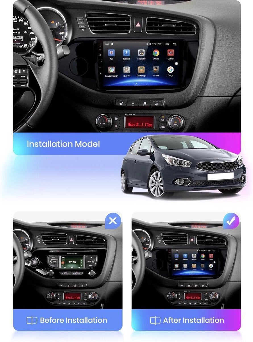 Kia Ceed 2012-2018 Android 10 navigatie en multimediasysteem autoradio 2+32GB
