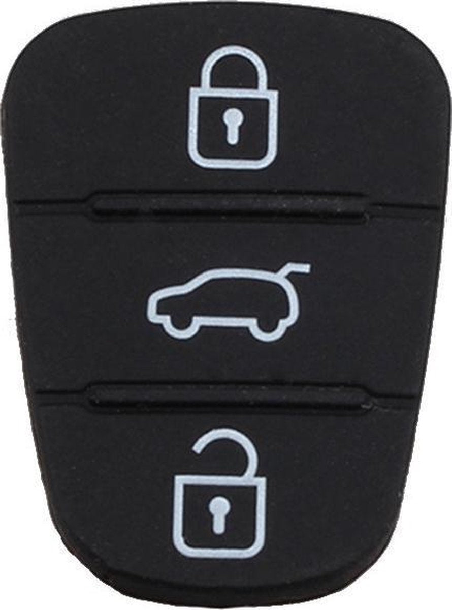 Autosleutel Rubber Pad Vervanging 3 Knoppen (BU-3B) geschikt voor Hyundai sleutel i10 / i20 / i30 / X35 voor Kia K2 / K5 / Rio / Sportage / drukknoppen / hyundai toetsen voor de afstandsbediening.