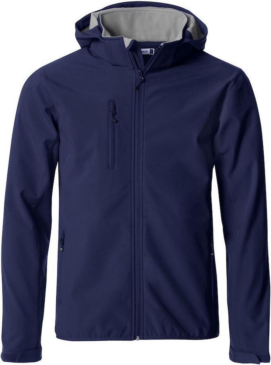 Clique Basic Hoody Softshell - Navy Blauw - Maat XXL