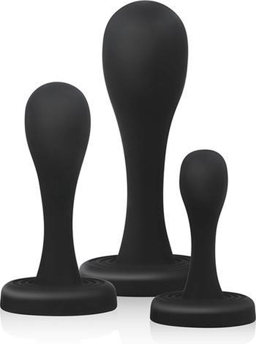 ButtKickers Buttplug Trainingsset - Dildo - Buttpluggen - Zwart - Discreet verpakt en bezorgd