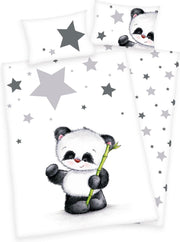 Baby Best Panda Ledikant Dekbedovertrek 100x135 cm + 1 kussensloop 40x60 cm - Multi kleur