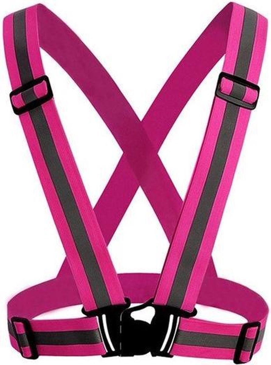 Reflecterend veiligheidsvest - harnas vest - hardloopvest - roze
