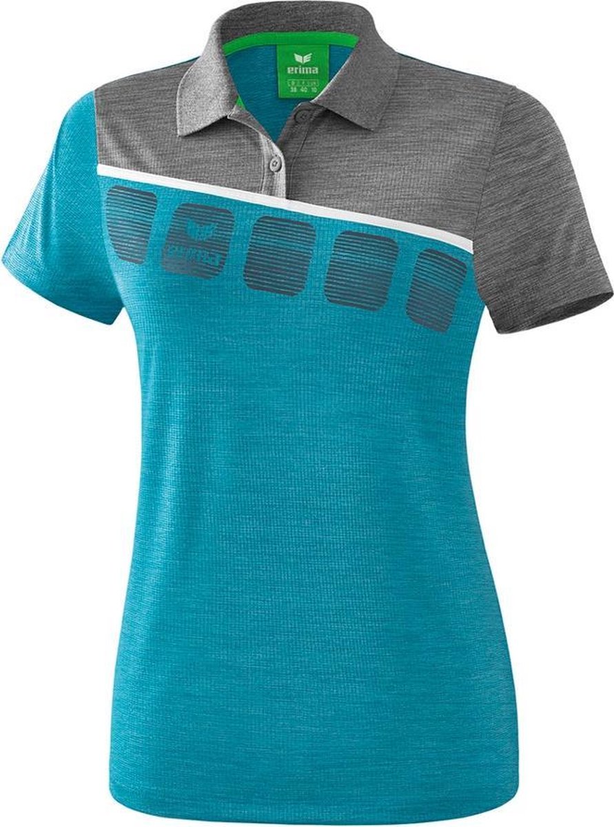 Erima 5-C Dames Polo - Polo's  - blauw licht - 40