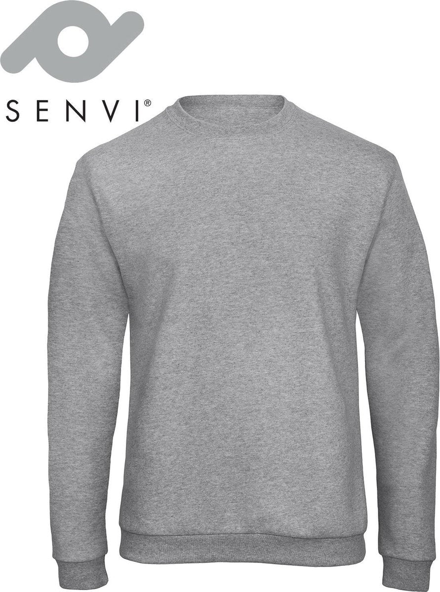 Senvi Basic Sweater (Kleur: Heather Grey) - (Maat XXXL-3XL)
