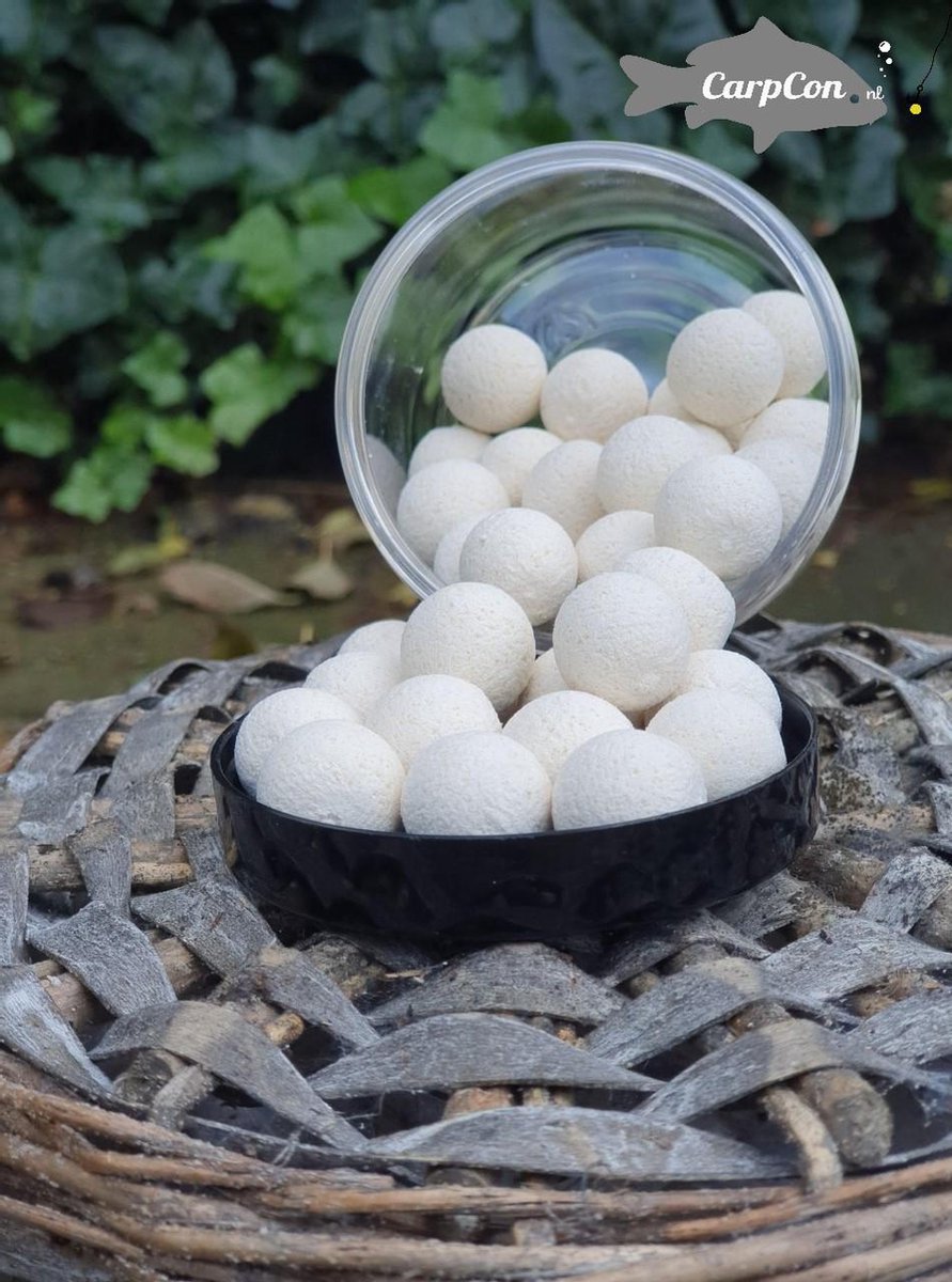 Pop Ups 'Coconut' - Fluo Wit - 15mm - 70g - Karper Aas/Boilies - Popups