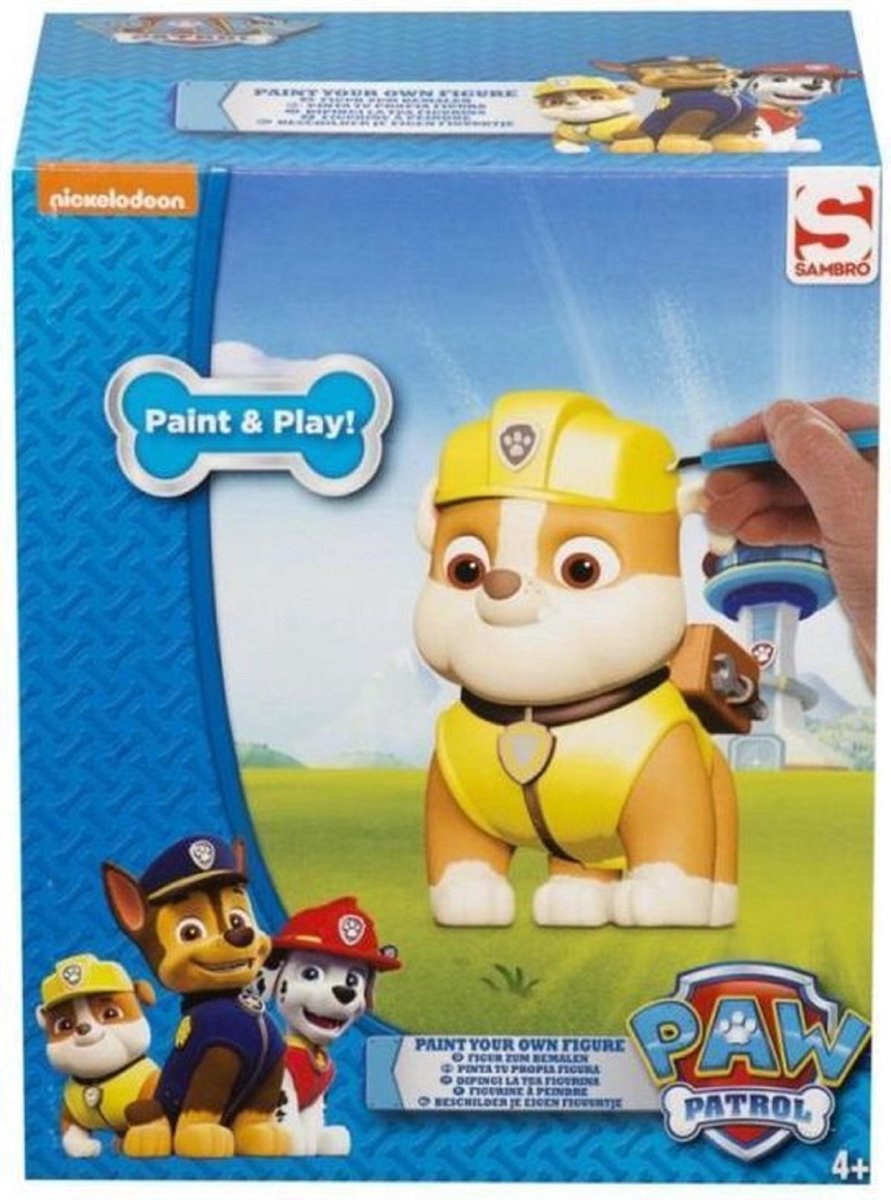 Paw Patrol - Beschilder Je Eigen Poppetje - Rubble