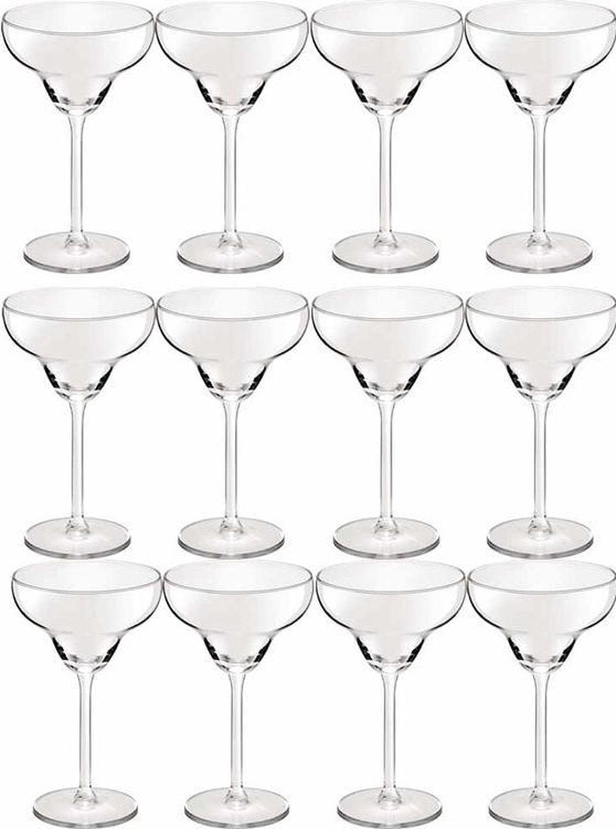 16x Cocktailglazen transparant 300 ml Margarita serie - 30 cl - Cocktail glazen - Cocktails drinken - Cocktailglazen van glas