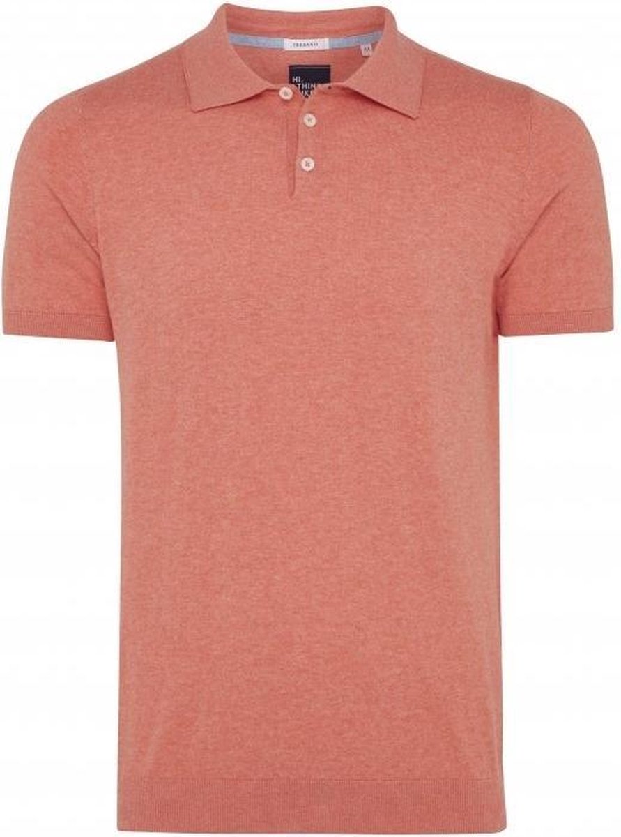 Tresanti Heren Poloshirt Rood Contrast Boord Piqué Regular Fit - L