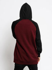Waterdichte heren hoodie Burgundy/Black L/XL