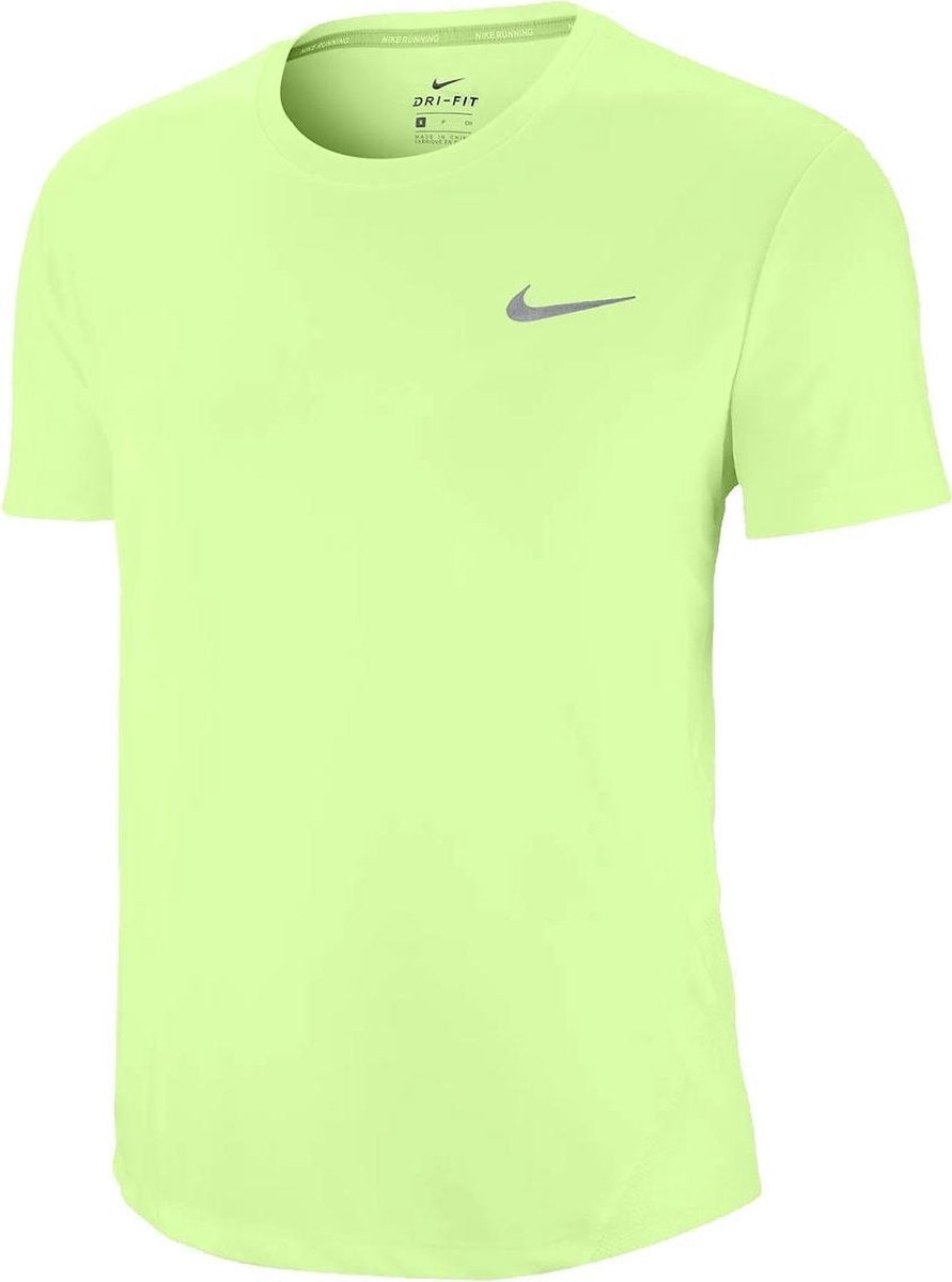 Nike - Miler Top Short Sleeve Women - Groen - Dames - maat  M