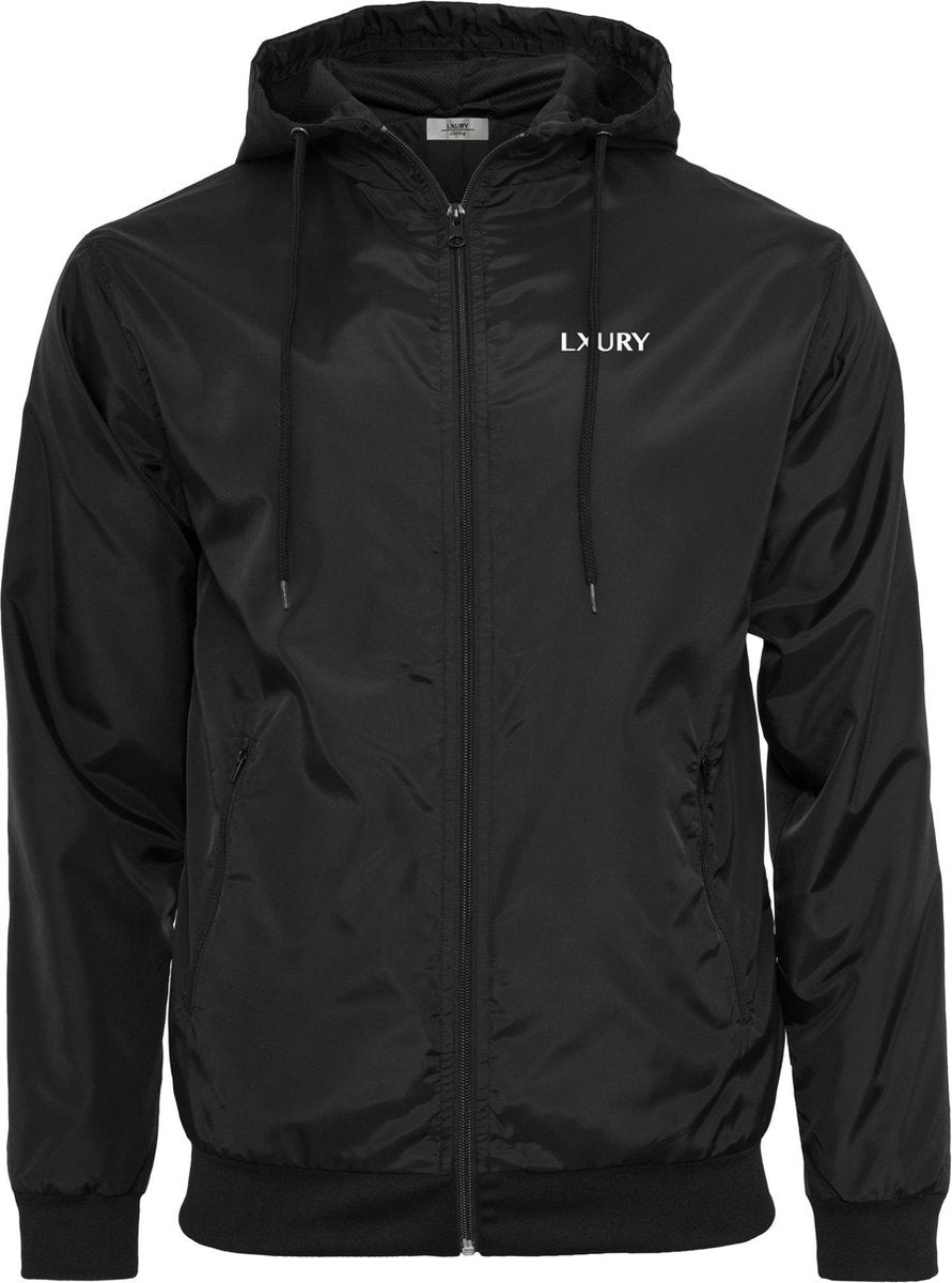 LXURY Regenjas/Windjas Zwart Maat XXL - Jas - Sportjas - Trainingskleding - Hardloopjas - Sportkleding - Heren - Dames - Unisex