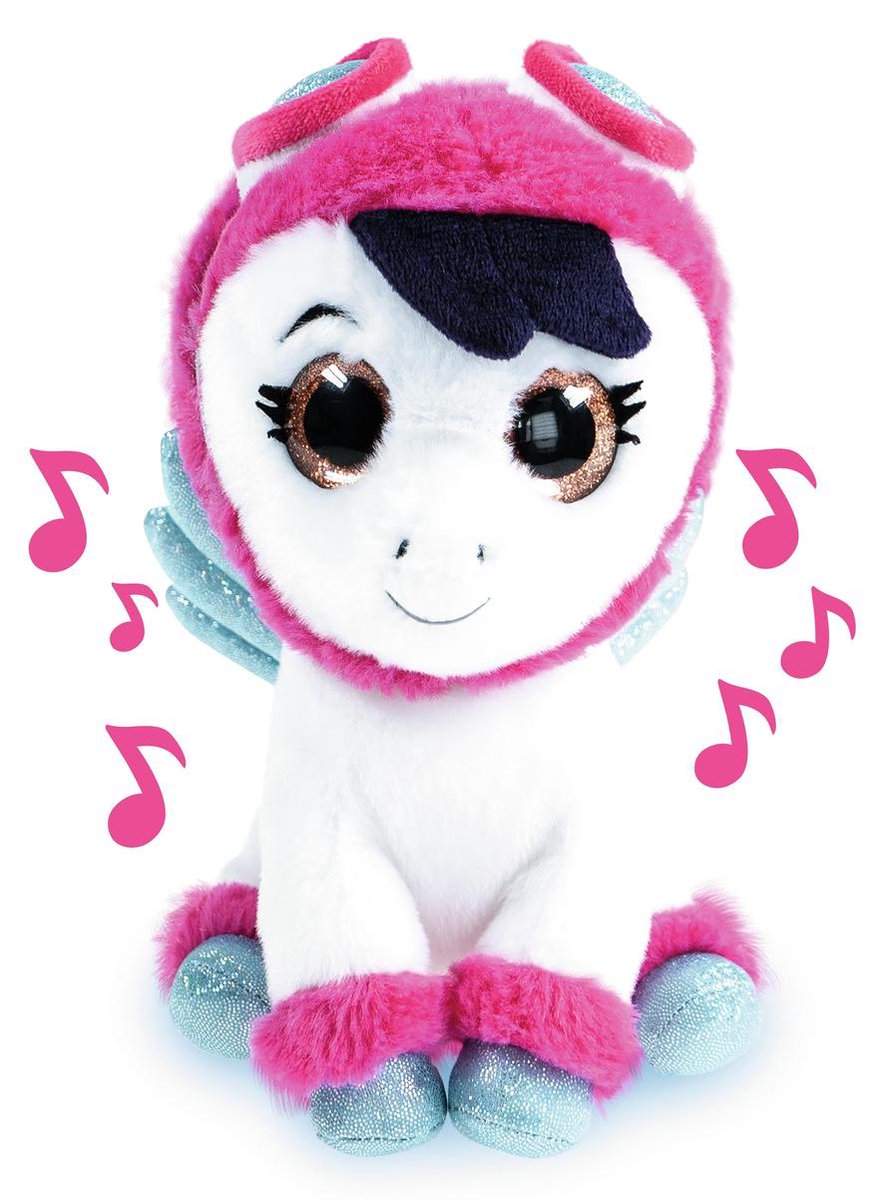 K3 knuffel Pegasus 20 cm met K3 muziek