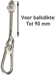 Schommelhaak met Karabijnhaak M12 (100mm) (1 stuk) (1 stuk)