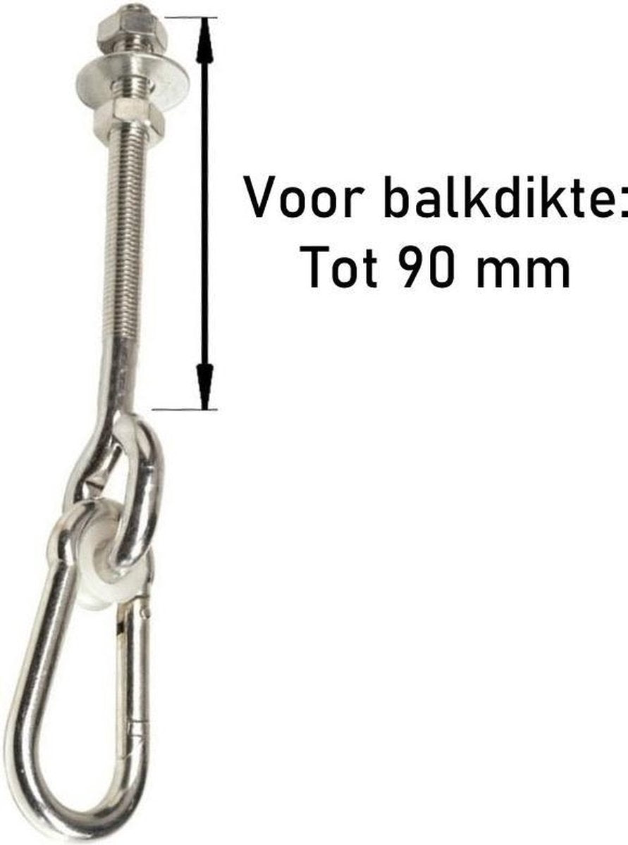 Schommelhaak met Karabijnhaak M12 (100mm) (1 stuk) (1 stuk)