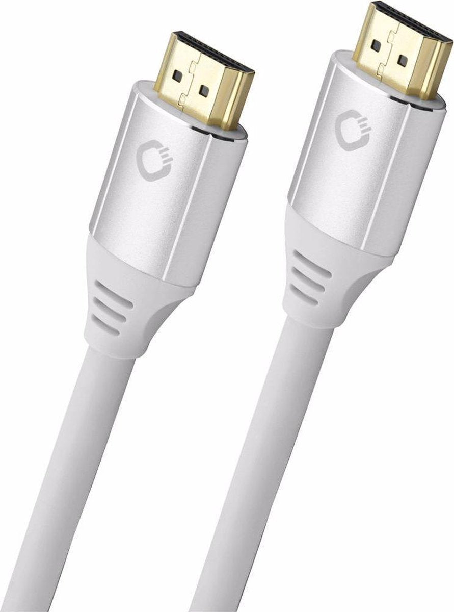 Oehlbach HDMI AV Aansluitkabel [1x HDMI-stekker - 1x HDMI-stekker] 0.75 m Wit