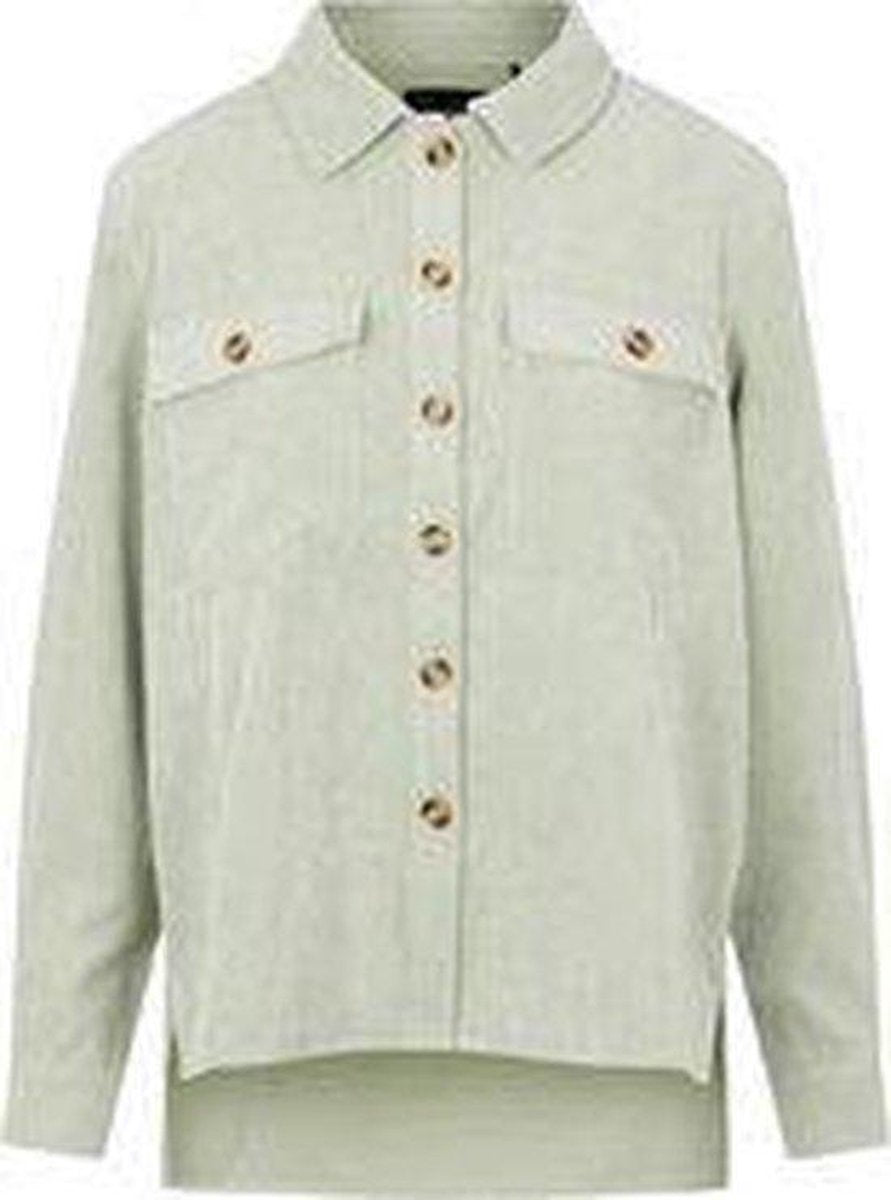 Pieces dames 17113576Leffi LS shirt D2D Desert Sage Blouse - Maat XS