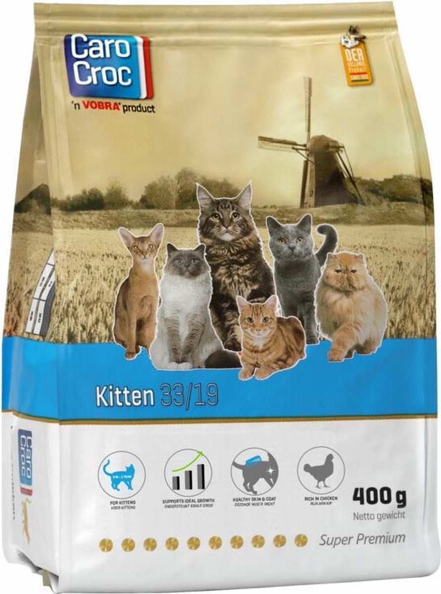 6x CaroCroc Kitten 33/19 Kattenvoer 400 gr