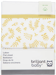 Briljant Baby - Wieglaken - Botanical Organic - Geel - 75 x 100 cm - 100% organisch katoen