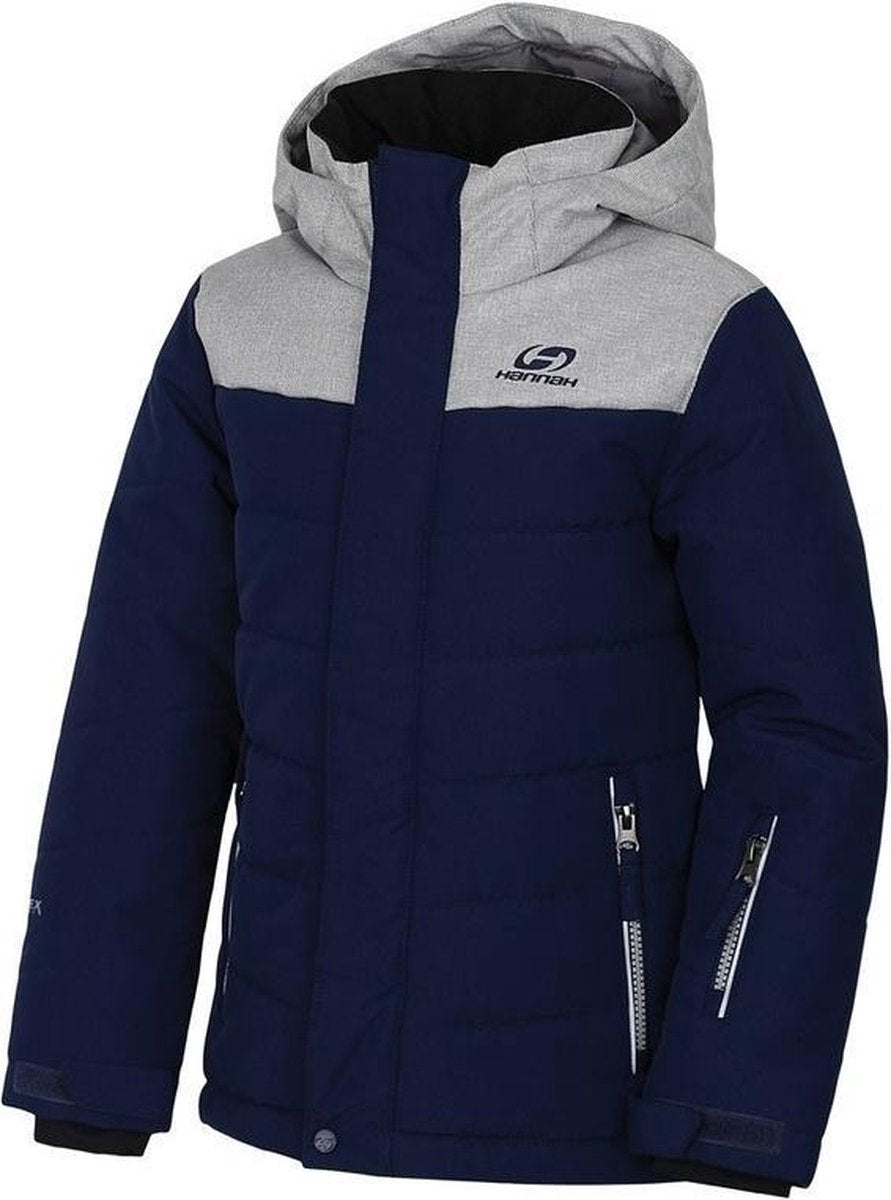Hannah Winterjas Kinam Junior Polyester Blauw/grijs Maat 140