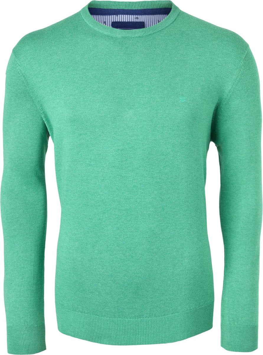 Redmond heren trui katoen O-hals - groen -  Maat: 4XL