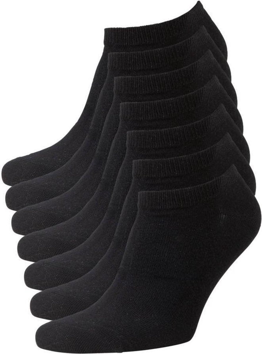 Sneaker Sokken - Enkel Sokjes - Zwart - Maat 43-46 - 6 Pack