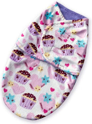 Newborn Baby winter inbakerdoek fleece cupcakes | Inbakerdeken pasgeborene newborn