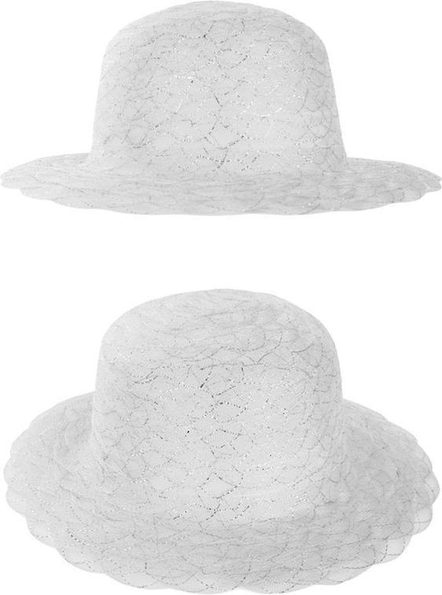 Dameshoed Organza zilver