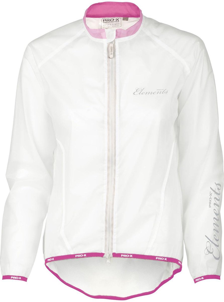 Pro X Fietsjack Giulia Dames Polyamide Wit/roze Maat 38