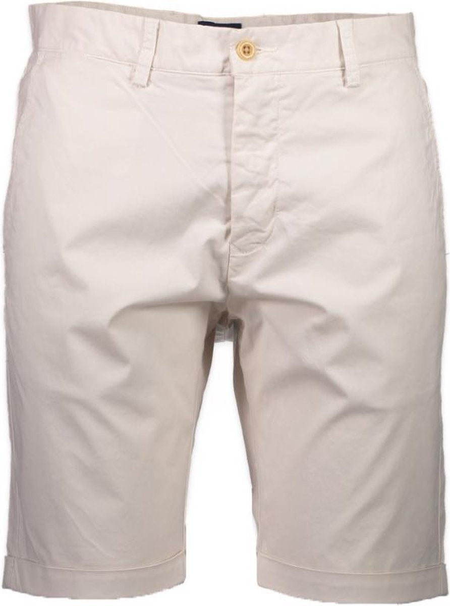 Gant Korte Broek Wit Normaal - Maat W38 - Heren - Lente/Zomer Collectie - Katoen;Elastaan