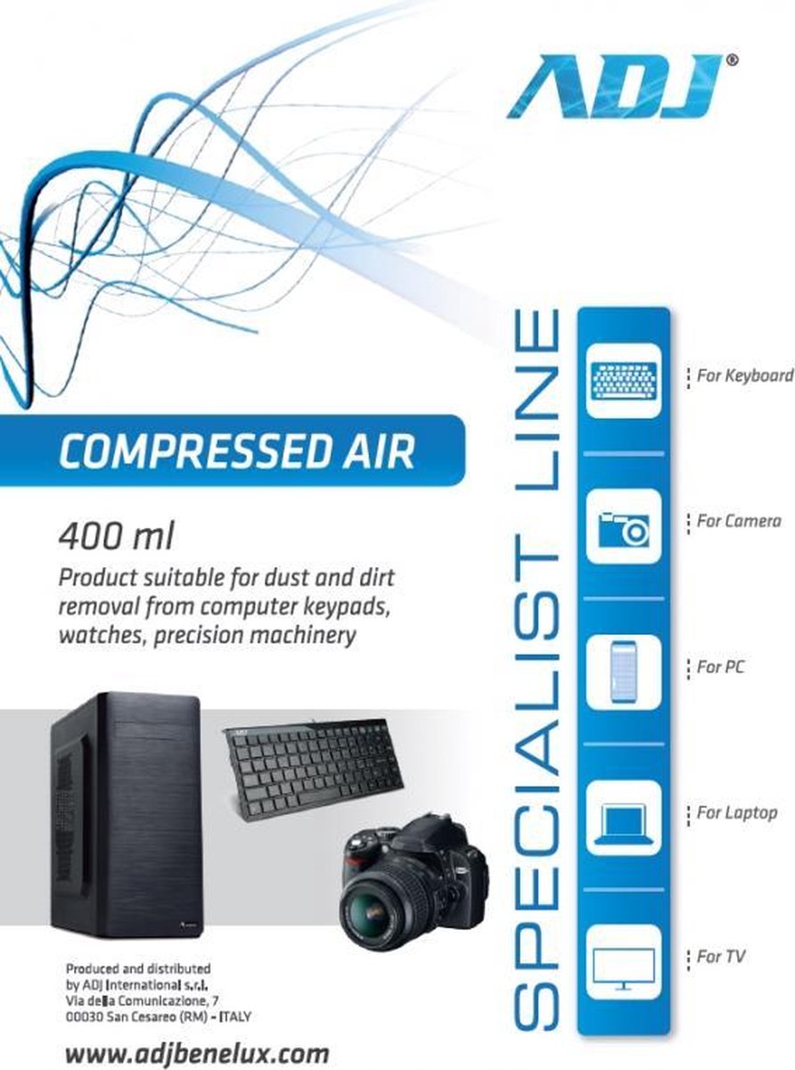 ADJ 100-00030 ADJ Compressed Air - 400ML - Specialist Line