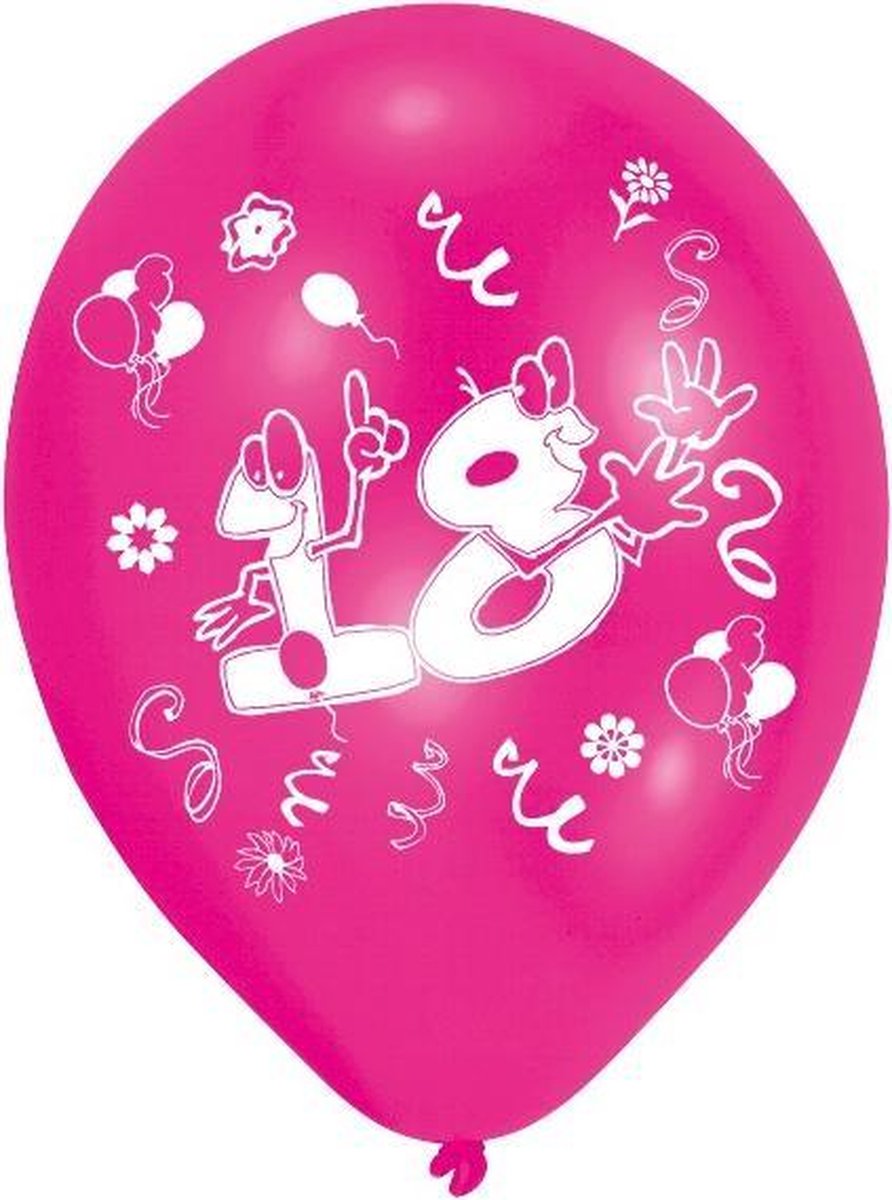 Amscan Ballonnen 18 Jaar 25 Cm 8 Stuks