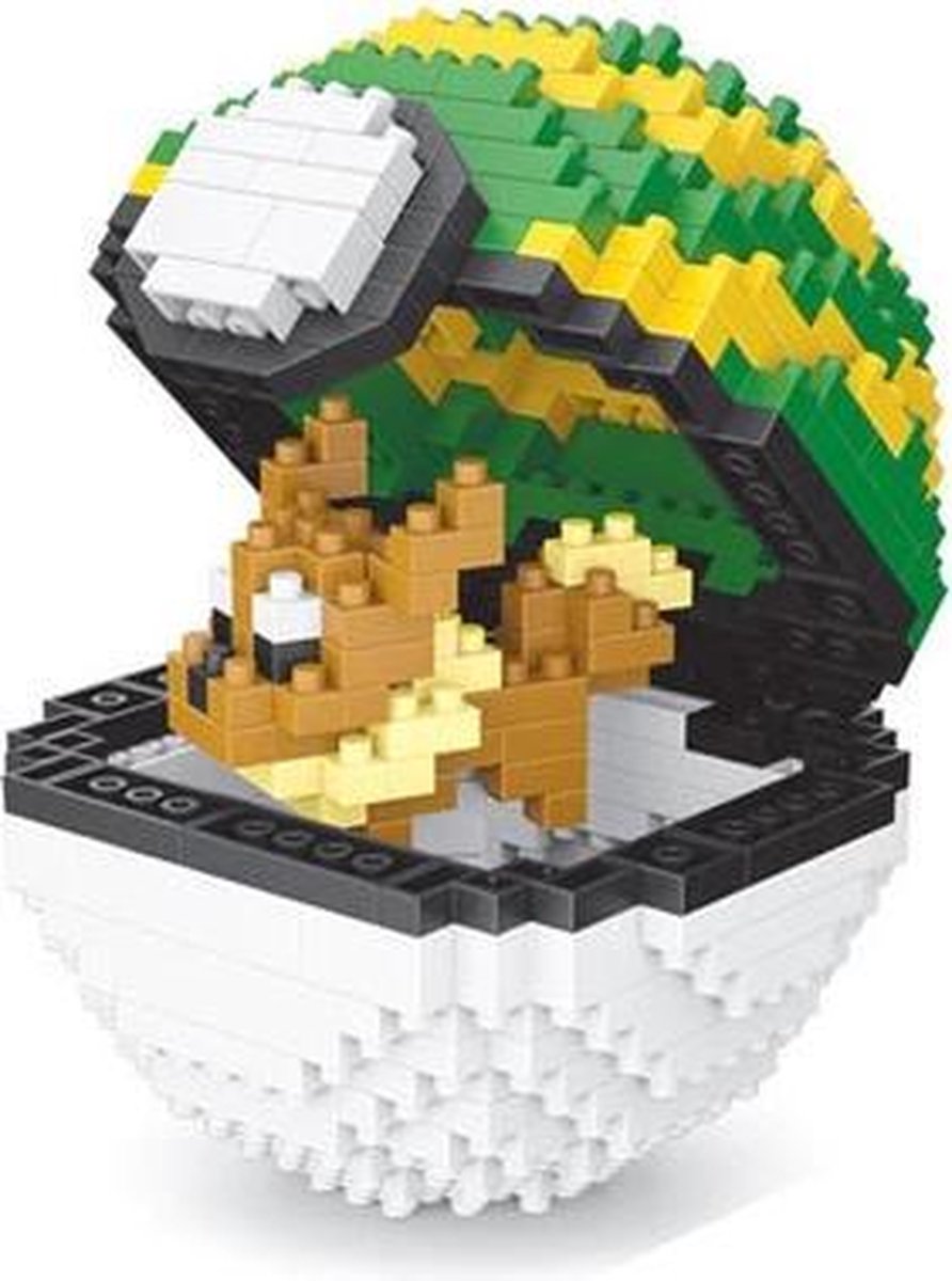 LNO Pokeball Eevee nanoblocks - 450 miniblocks - Pokémon
