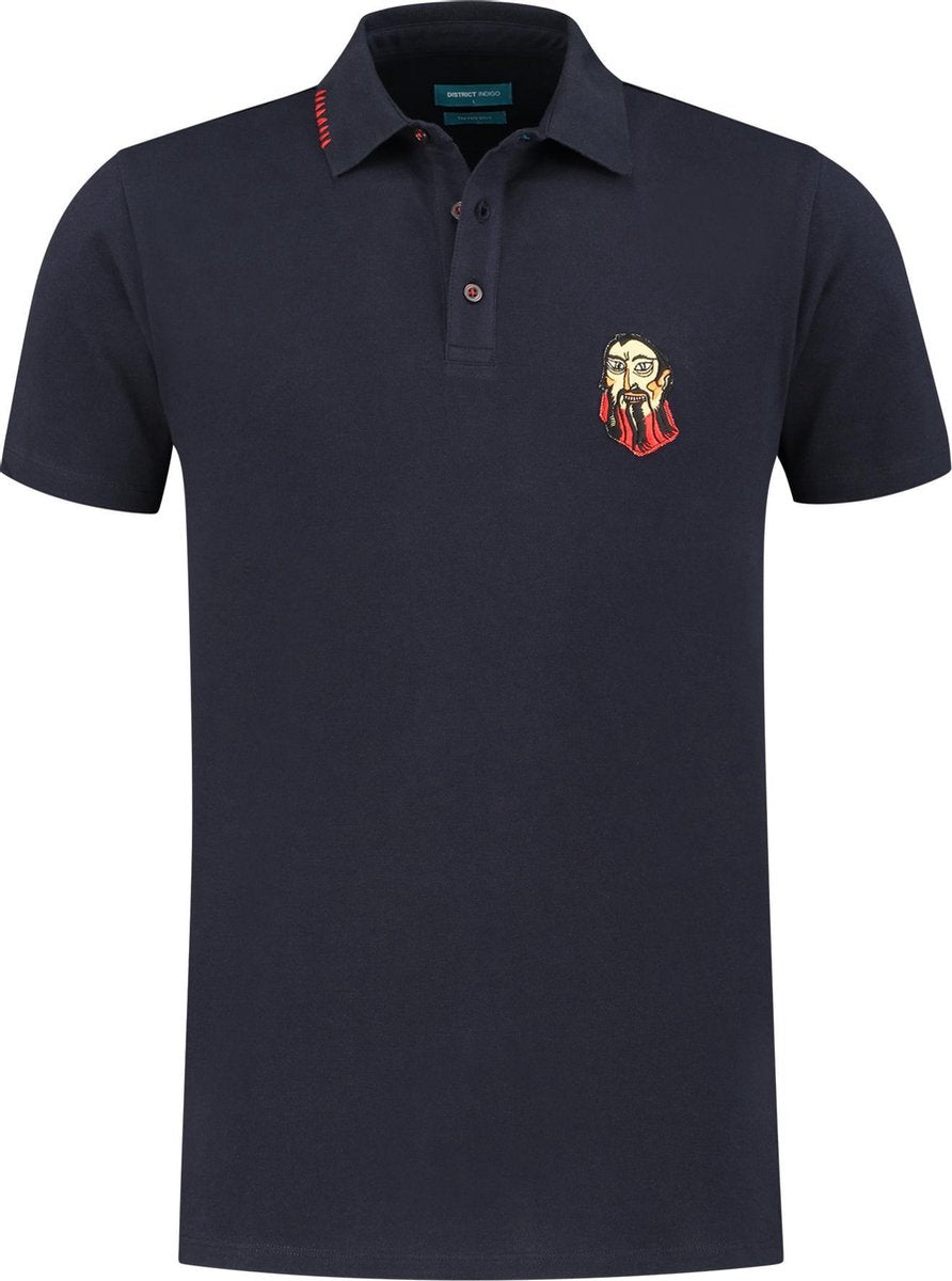 District Indigo Polo Korte Mouw Navy Blauw (7.11.401.400 - 010)
