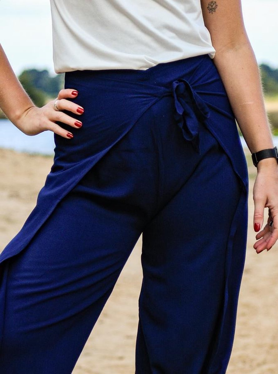 Flared overslag broek met een split aan de zijkant Merkloos Flared Flared Maat EU34/ XS