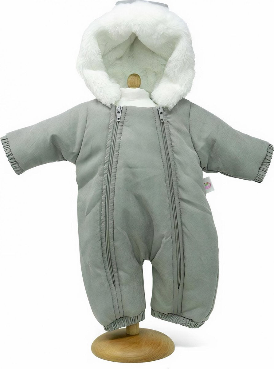 Toizz Babypop Sneeuwpak Meisjes 42/46 Cm Polyester Grijs