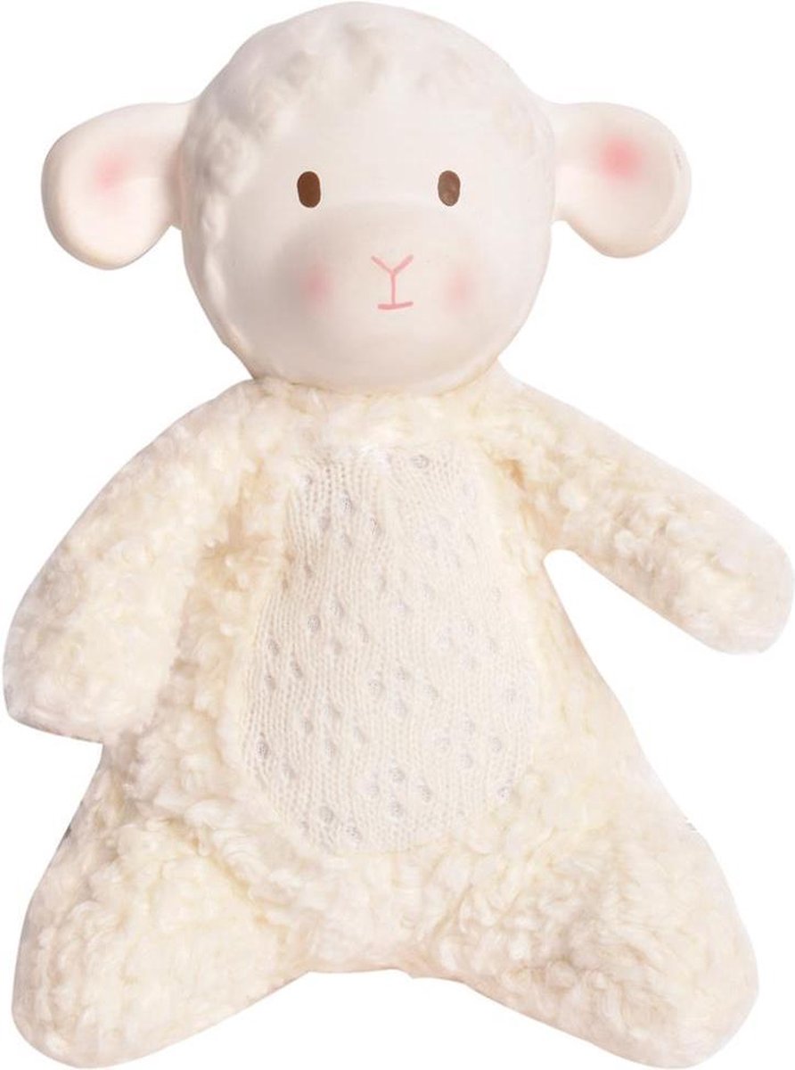 Tikiri Knuffellammetje Junior 15 Cm Rubber/pluche Beige