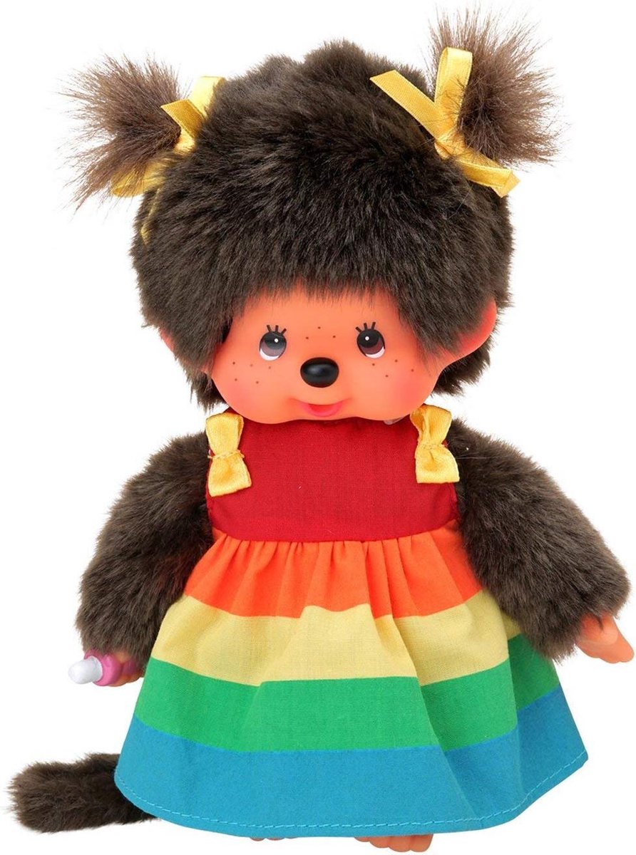 Monchhichi Regenboog Meisje - 20cm