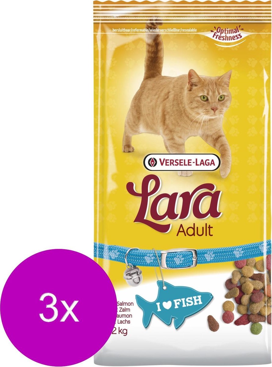 Lara Adult Zalm - Kattenvoer - 3 x 2 kg