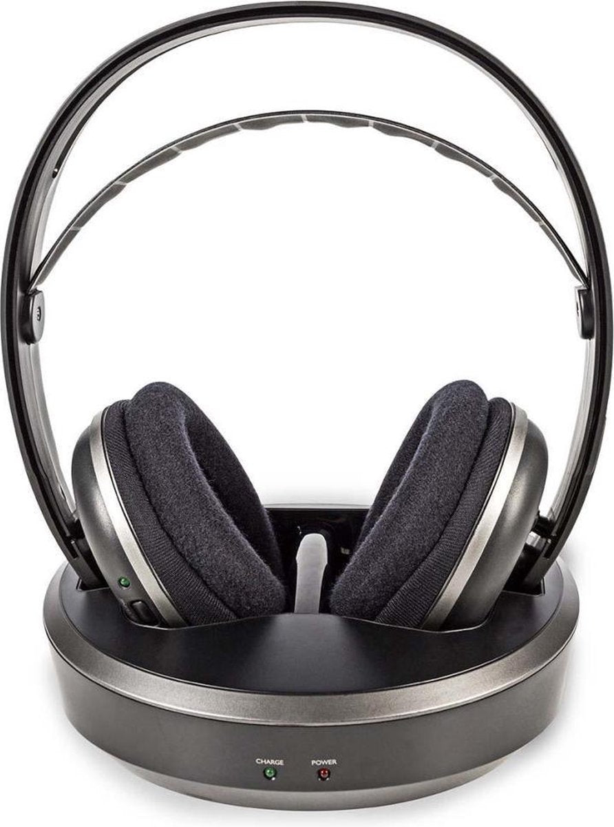 Draadloze hoofdtelefoon | Radiofrequentie (RF) | Over-ear | Oplaadstation | Zwart / zilver
