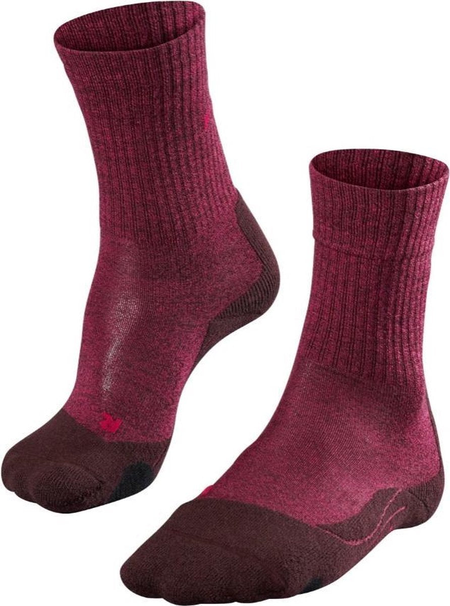 Falke TK2 Wool Dames Wandelsokken - Burgundy - Maat 37/38