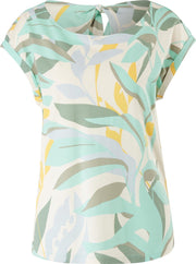 s.Oliver T shirt dames - Korte mouw - Groen - Maat L (40)