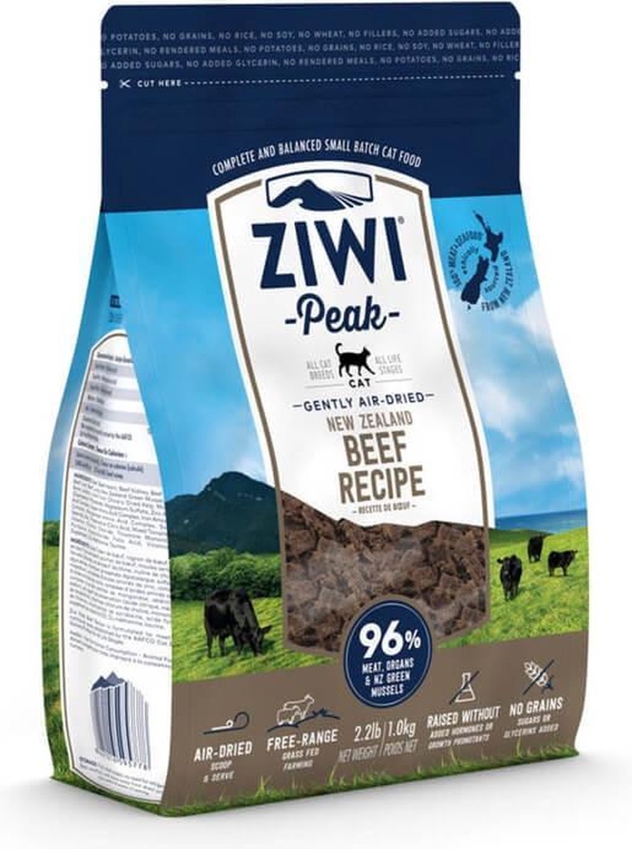 ZIWI Peak Gently Air Dried - Kattenvoer - Rund - 1 kg