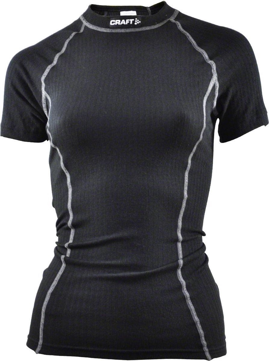 craft active womens shortsleeve - Sportshirt - Dames - Maat S -Zwart