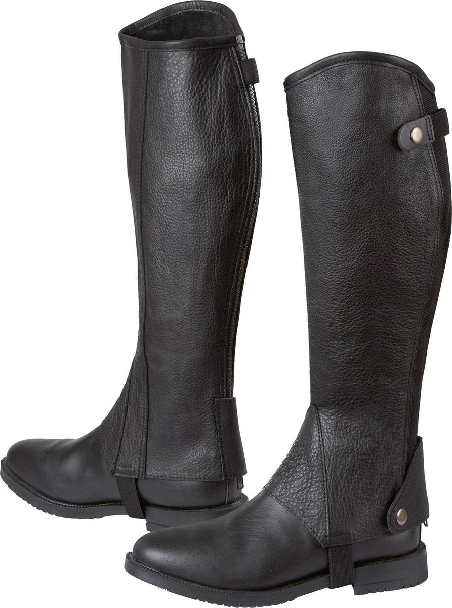 Covalliero Minichaps Elasto - Leder - Zwart - maat M