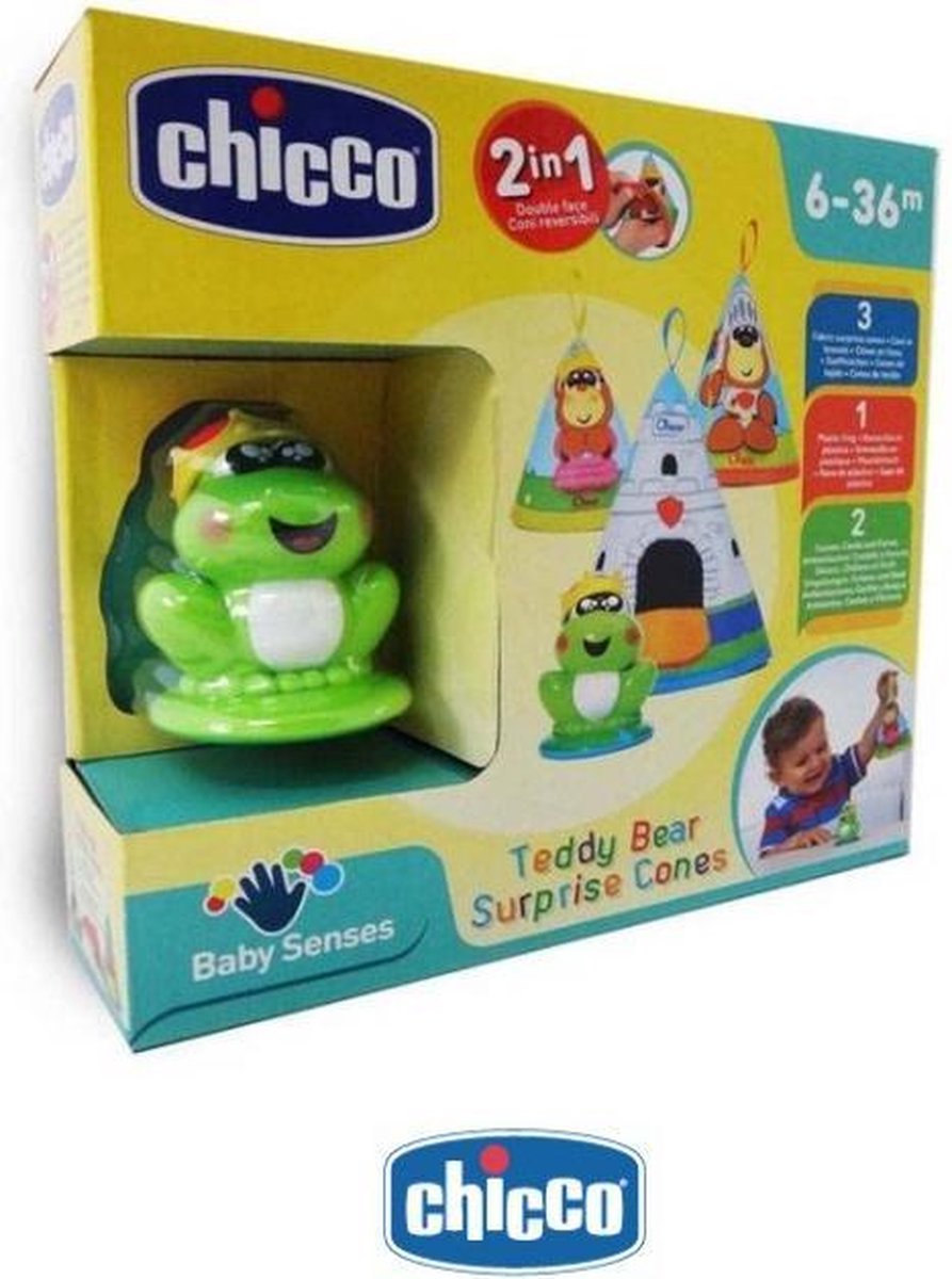 Chicco - speelgoedfiguur - kinderen - Spelletje - Teddy Bear Surprise Cones - 6-36 maanden - Baby Senses - Baby