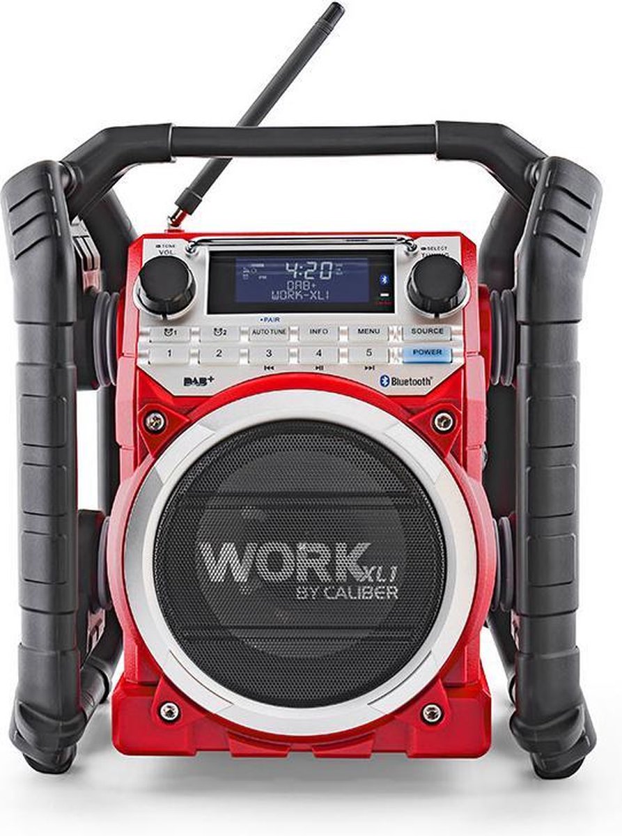 Caliber WORKXL1 - Bouwradio - FM / DAB+ / Bluetooth - Water en Stofbestendig